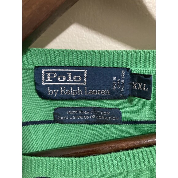 Polo Ralph Lauren Mens Pima Cotton Sweater XXL Crew Neck Blue Label Italian Yarn - Picture 3 of 9